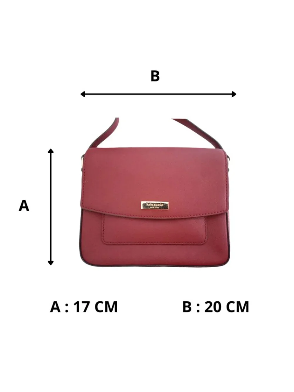 Kate Spade Laurel Way Saffiano Leather Flap Crossbody Bag - Burgundy